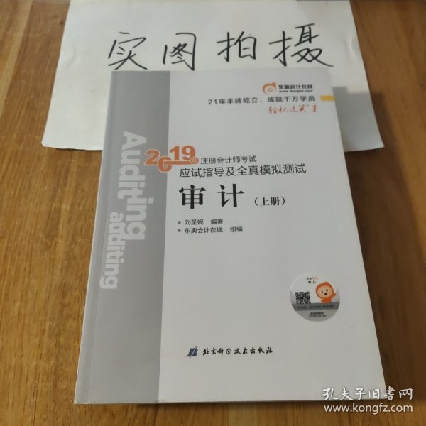 注会会计职称2019教材辅导东奥2019年轻松过关一《2019年注册会计师考试应试指导及全真模拟测试》审计（上下册）