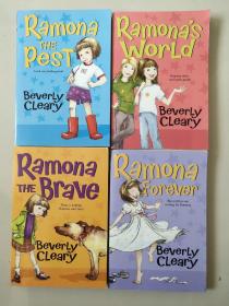 BEVERLY CLEARY著Ramona 系列4本合售( 1,Ramona the Brave/The best/the pest,Ramona''s world) 少儿插绘本 近新