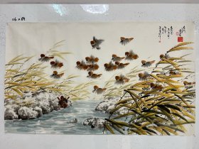 朝鲜画 洪恩哲 作品“小鸟”