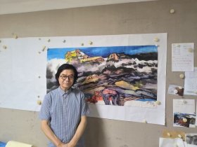 询价购买，陆天宁 精品四尺整张 带合影， 作品被国家博物馆、鸟巢金色大厅、中央团校收藏 陆天宁，1959年出生于中国南京，中国美术家协会会员，首都博物馆画院副院长，西藏自治区文化艺术研究院院士，中国国家博物馆美术部画家，中国西部画院副院长，中国名家画院副院长，中国水墨画院学术委员会专家，1987年——1995年长期深入西藏高原从事艺术的创作研究。