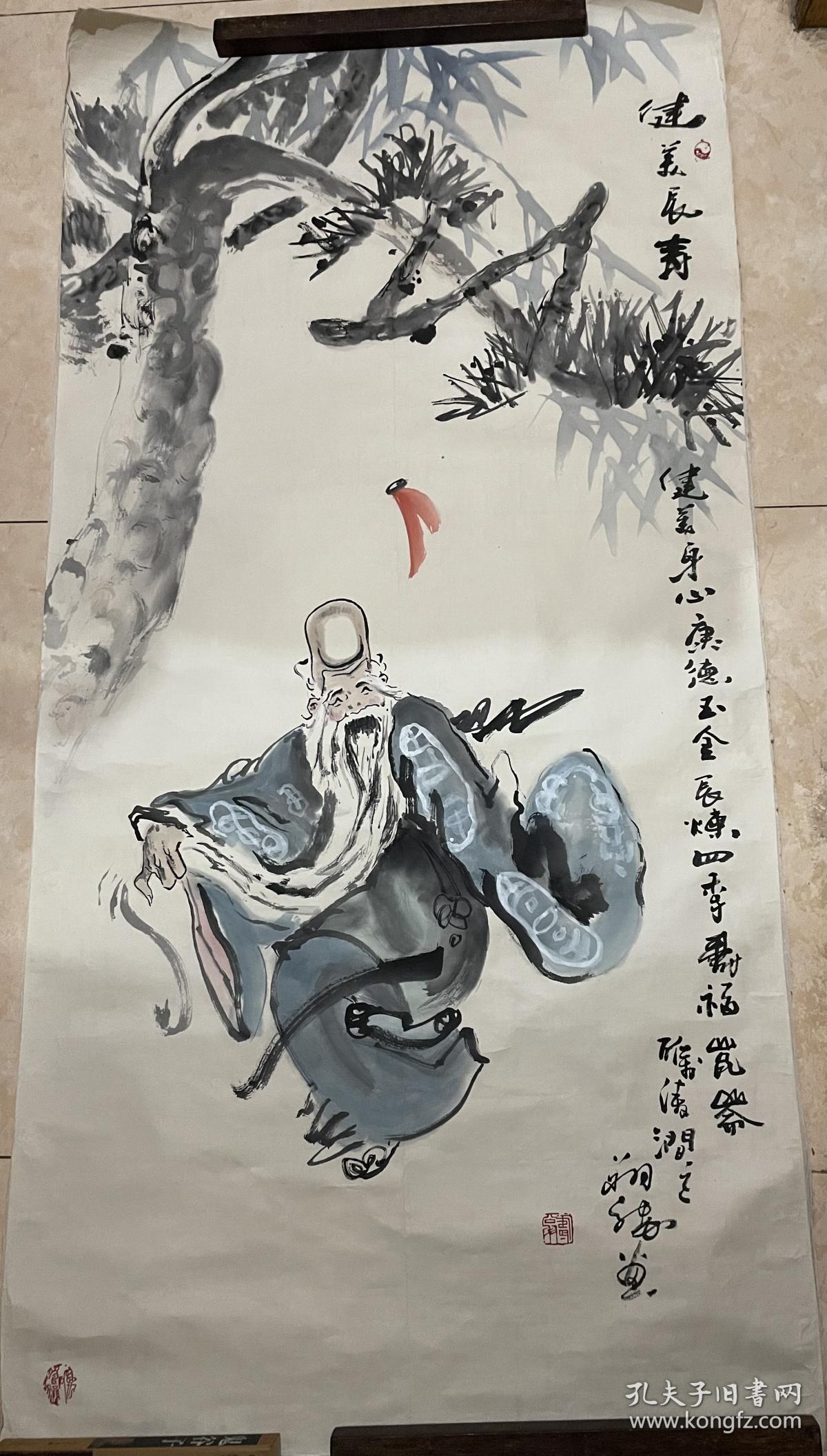 李翔龙画作（健美长寿）