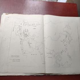 亚欧航路地图一张（119）合购邮电地图一个运费