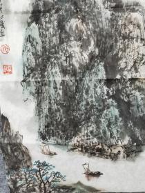 长江画派著名画家，施江城山水画