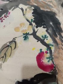 老立轴花鸟画江寒汀