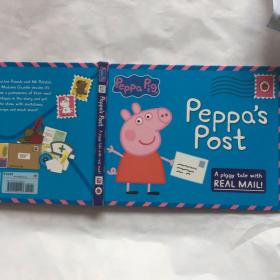 英文原版 小猪佩奇粉红猪小妹 Peppa Pig Peppa's Post 佩奇的信 大开本 互动操作故事书! 精装未拆封