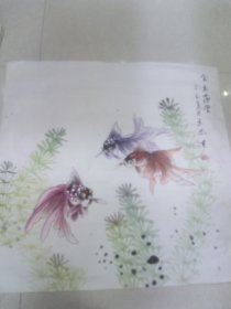 ！画工细腻. 保证纯手绘， 绝对无印刷有收藏价值老国画67+66厘米高，小房间底