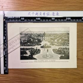 1932年出版物老照片印刷品——大连市景，大连港堆积的等待运输的大豆，2张（单面，背面白页）[CA02+A0031]