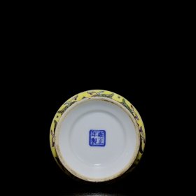 清雍正珐琅彩花鸟纹棒槌瓶 24.5/10厘米