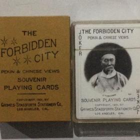 收藏扑克牌紫禁城英文版1901年出品再版 编号ZP-01 扑克博物馆出