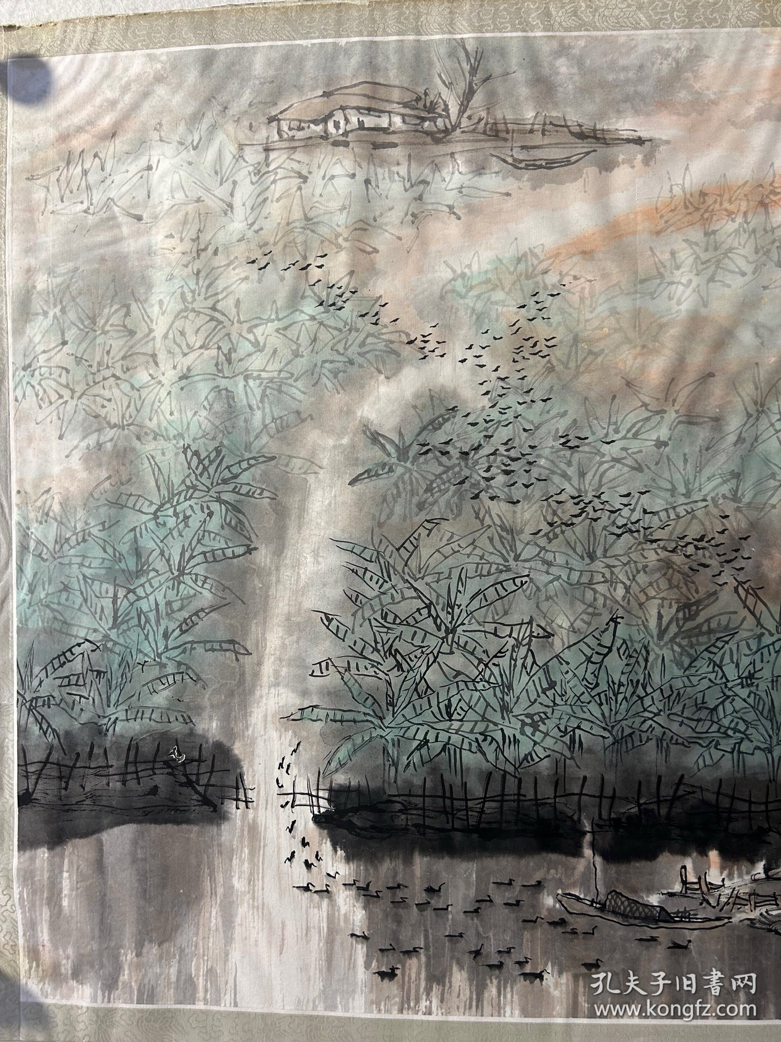 顺德名家刘卓茹《山水》68X54CM，保真便宜出