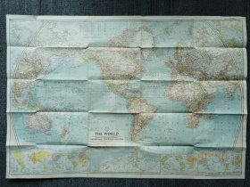 National Geographic国家地理杂志地图系列之1957年3月 The world 世界地图