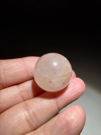 1056 辽金时期水晶珠 粉水晶 没有孔 直径25毫米 完美漂亮