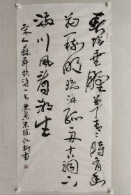 保真书画，徐永新将军（少将）四尺整纸书法138*69cm，软片。