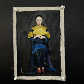 编号959，纯手绘油画陈逸飞之作品，尺寸：70x100cm