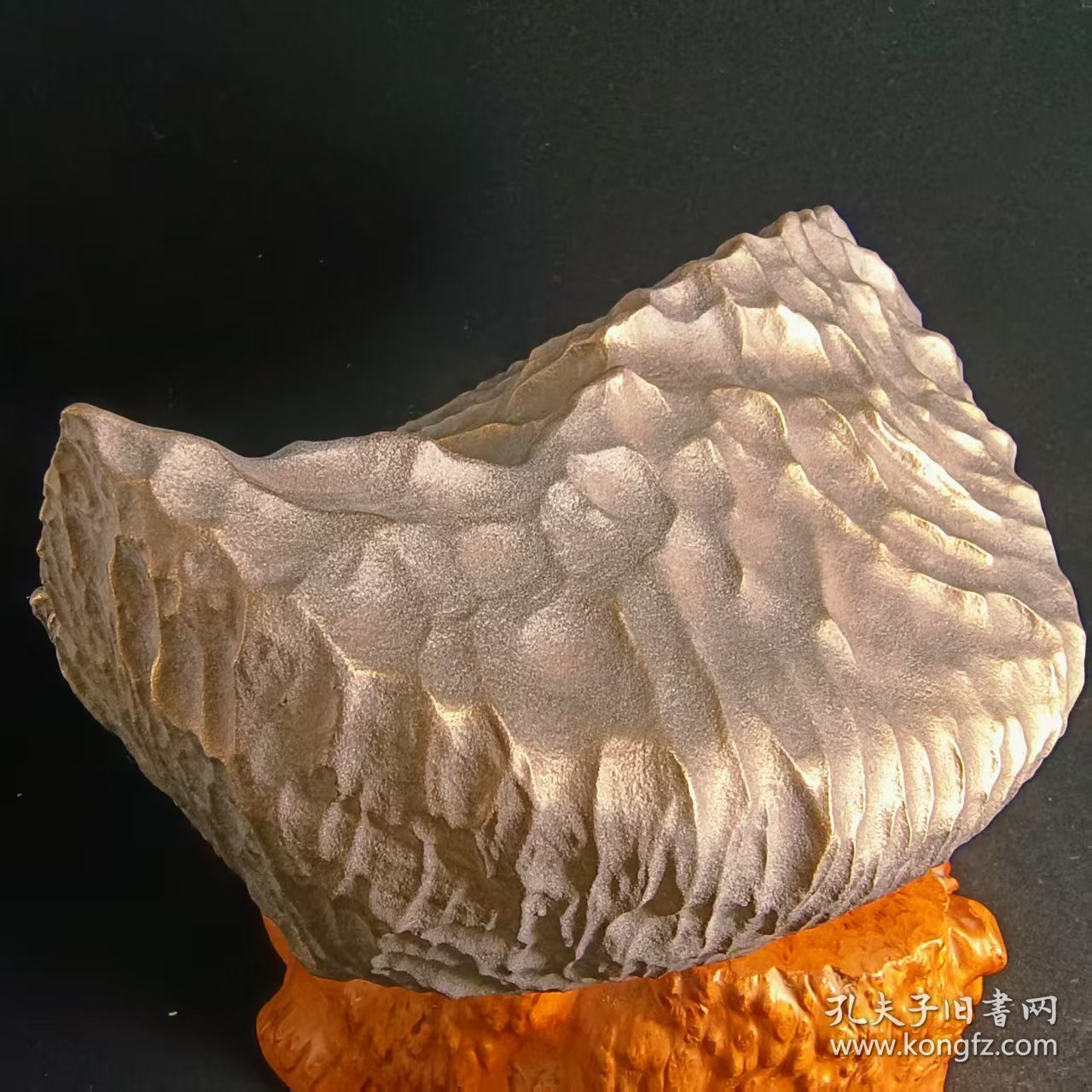 新疆吐鲁番鄯善地区戈壁滩特有石种—碳质金刚风凌陨石（疑似铜陨 微磁）重量：5公斤 观赏性极高