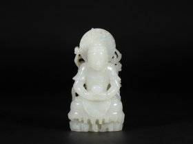 和田玉籽料释伽牟尼佛坐像