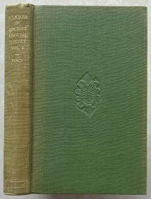 1926年《英诗辑古》卷2，漆布精装，八五品 RELIQUES OF ANCIENT ENGLISH POETRY VOLUME TWO