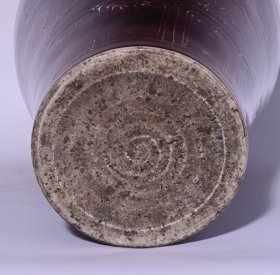 明永乐祭红釉雕刻凤纹梅瓶，高45×27厘米