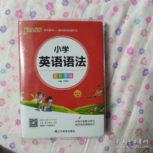 pass绿卡图书 2022版小学1-6年级 掌中宝 小学英语语法全彩手绘版 一二三四五六年级学生学习复习辅导工具书 便携口袋书全国通用