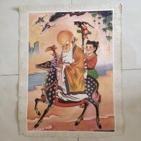 福禄寿画，画面寓意深远喜庆