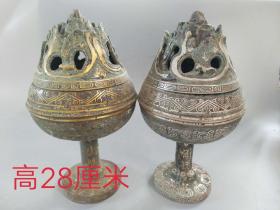 汉代搓金青铜香炉