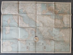 National Geographic国家地理杂志地图系列之1940年3月 Classical lands and Mediterranean 地中海地图