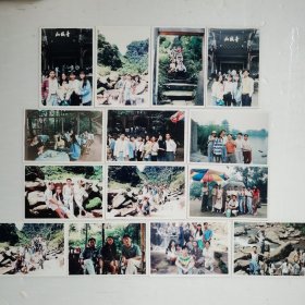 美女照片 90年代合影照片青城山等景点（14张）