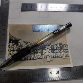 老照片1951年【邯郸市】成安县春季小学观摩运动会城内小学花棍组织五角星表演