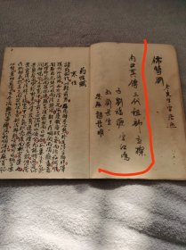 中医手抄本，刘氏家传医学的心法手稿，