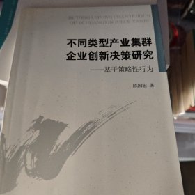 不同类型产业集群企业创新决策研究 : 基于策略性行为