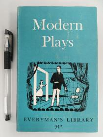 Everyman's Library No.942（人人文库，第942册）: BENNETT MILNE COWARD SHERRIFF MAUGHAM Modern Plays 《现代戏剧》一册全，美品现货