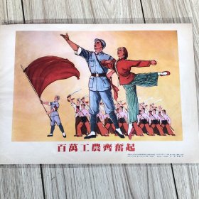 《百万工农齐奋起》1968年上海人民美术出版社：共印20,000张