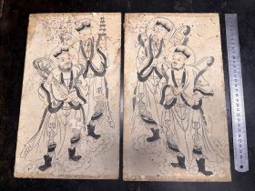 明代～（儒释道）三教神仙画像十二幅。人物传神、画工精湛！
