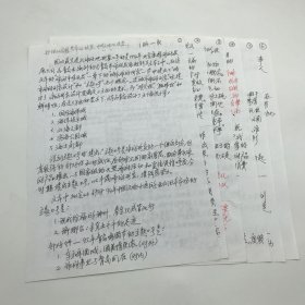 著名古建筑学家，87版《红楼梦》顾问委员会委员，北京大观园设计者，著名旅游学家杨乃济，撰关于“城市旅游形象设计”和“主题口号”在国内的发展应用手稿一份六页（杨乃济旧藏）