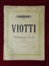 德文原版老乐谱VIOTTI violinkonzert Nr.23