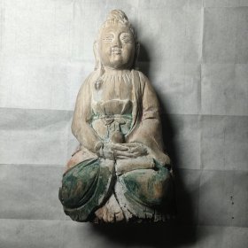 观音菩萨老木雕
