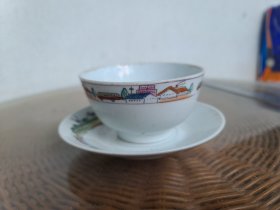 中国湖南醴陵国光瓷厂 碗碟一套 釉下五彩 1970年 （14）