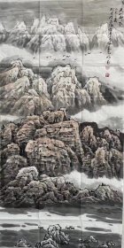 【终身保真字画】姜光明137X68cm！ 中国美术家协会会员 中国书法家协会会员 中国美术教育研究会理事 国家一级美术师 中国美术家协会河南创作中心画家 南阳市美术家协会副主席 南阳市艺术教育学会会长 卧龙书画院院长