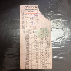 西安铁路局硬座区段客票1984年4月13日140次（西安至常州）火车票