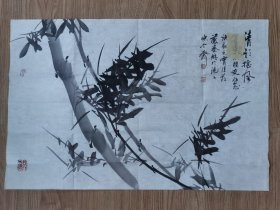 上海画家严艺林国画作品墨竹
