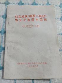 妇女发展纲要规划
男女平等基本国策