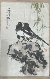 喜迎春 花鸟画