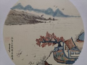 小写意山水画 8 水乡人家