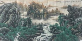 【终身保真字画】曹永泉 四尺整张 1946年生于四川会理市.1988年加入四川省书法家协会，1994年加入四川省美术家协会。2003年移居上海，现为上海市美术家协会海墨中国画会会员，上海市书法家协会会员.杨浦画院画师.杨浦区书协、美协会员。