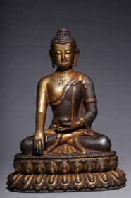 清代铁剪金释迦牟尼佛坐像