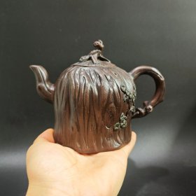 紫砂树桩壶