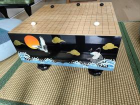 日本莳绘全尺寸六寸新榧棋墩