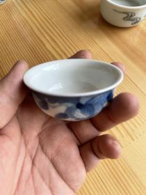 手绘花卉瓷茶碗茶杯瓷器