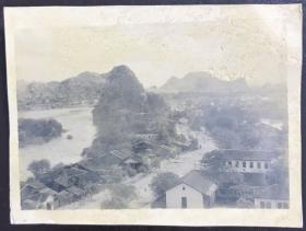 广西桂林老照片，解放前后，桂林全景，街景