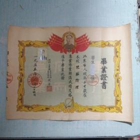 1955年北京石油地质学校燃料工业部毕业证书